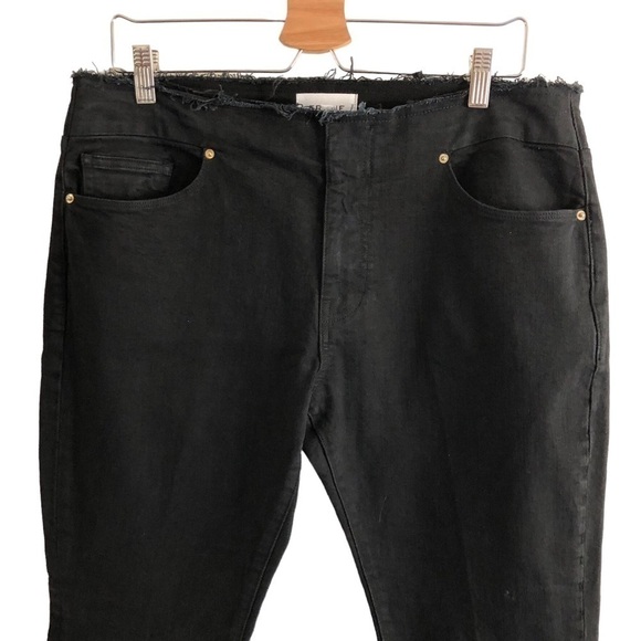 Frame Jeans Mini Boot Slit Film Noir Cut Off Waist Size 31 - Picture 7 of 16
